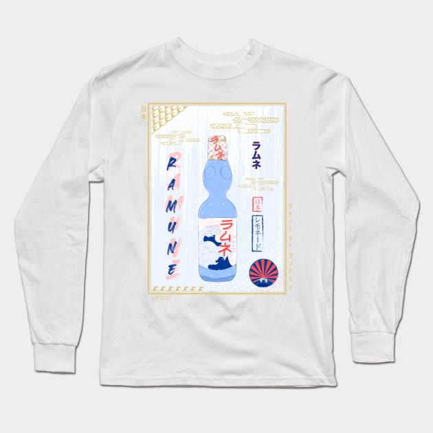 Ramune Ukiyo-e Long Sleeve T-Shirt by Wimido